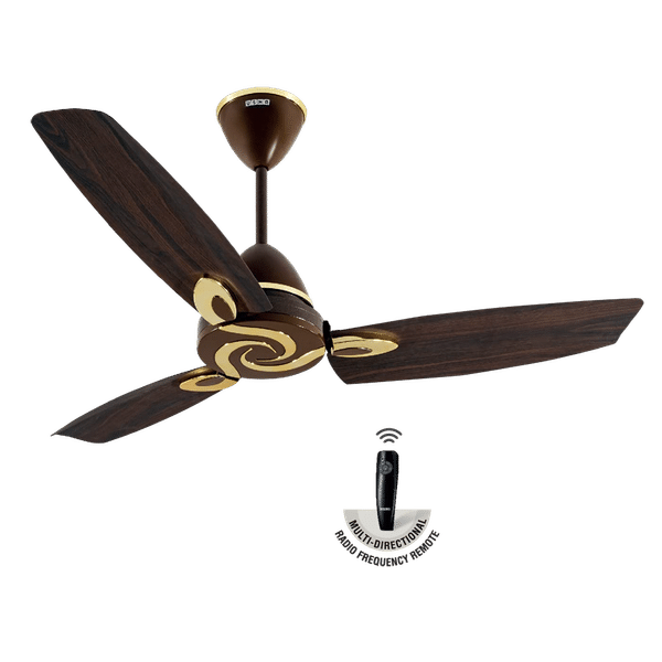 USHA Lambda 5 Star 1200mm 3 Blade BLDC Motor Ceiling Fan with Remote (Dust & Oil Resistant, Terra Brown)_1