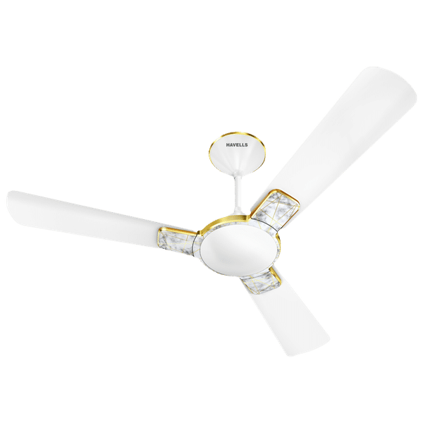 HAVELLS Enticer Art ES 2 Star 1200mm 3 Blade High Speed Ceiling Fan (Dust Resistant, Pearl White)_1