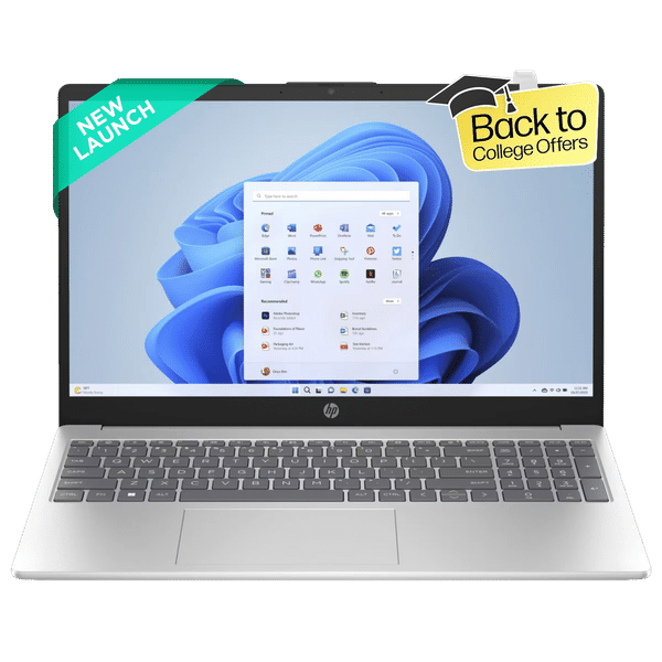 HP FD1099TU Intel Core Ultra 5 Thin and Light Laptop (16GB, 512GB SSD, Windows 11 Home, 15.6 inch Full HD Display, MS Office 2021, Natural Silver, 1.59 KG)_1