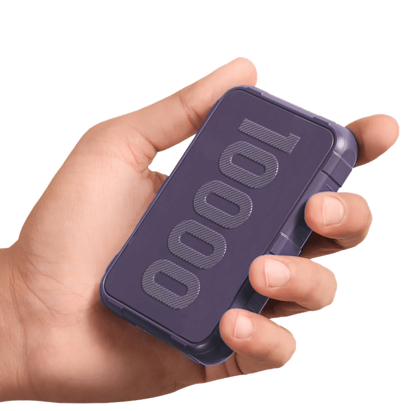ambrane Force 10000 mAh 22.5W Fast Charging Power Bank (1 Type A & 1 Type C, Multi Layers of Chipset Protection, Quick Charge 3.0, Purple)_1