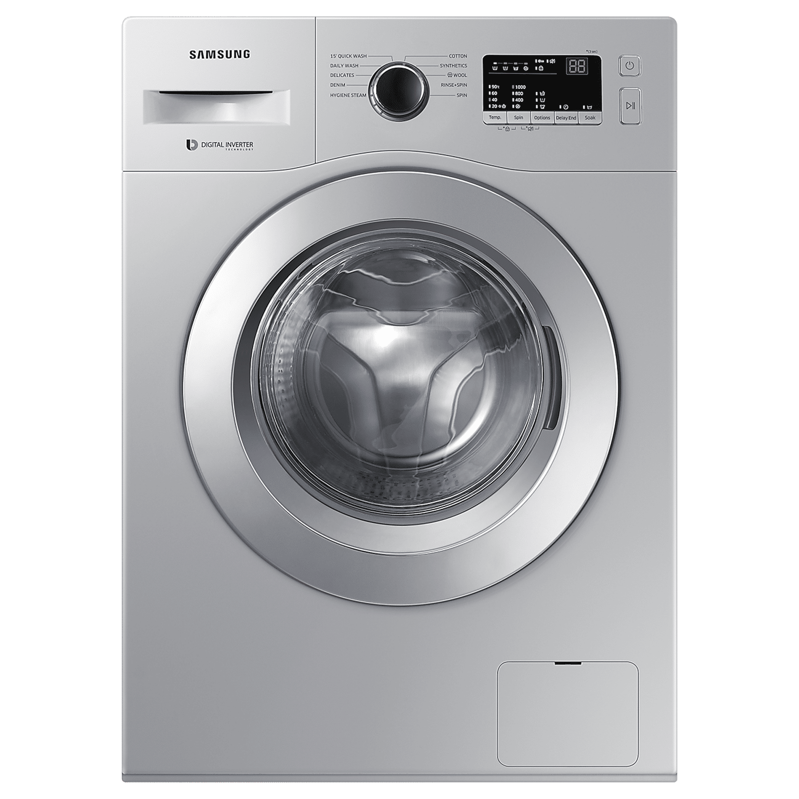 SAMSUNG 7 kg 5 Star Fully Automatic Front Load Washing Machine (WW70R20GLSS/TL, DIT Motor, Silver)