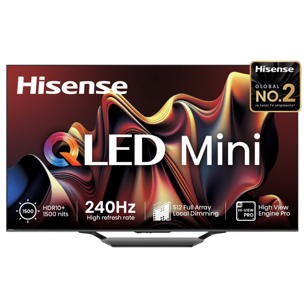 Hisense U7N 139.7 cm (55 inch) Mini QLED 4K Ultra HD VIDAA TV with Dolby Vision and Dolby Atmos (2024 model)_1