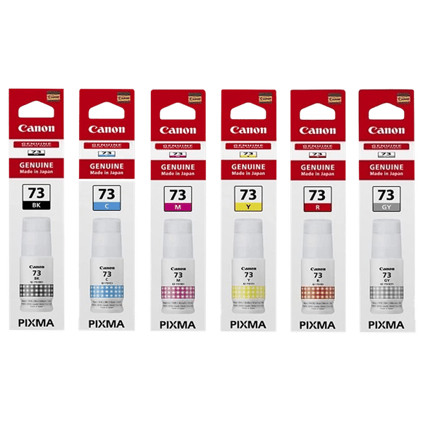 Canon Pixma GI 73 Pack of 6 Ink Bottle (4701C004AA, Multicolor)_1