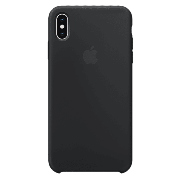 Apple MRWE2ZM/A Silicone Back Cover for iPhone XS Max (Microfiber Lining, Black)_1