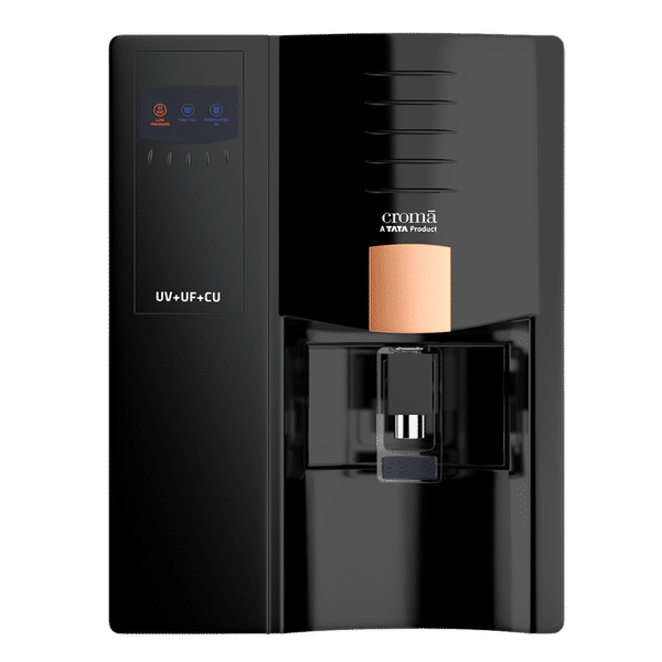 Croma CRS75UFWPA307001 7.5L UV + UF Water Purifier with Advance Copper Technology (Black)_1