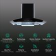 elica WD TFL HAC 90 MS NERO 90cm 1425m3/hr Ducted Auto Clean Wall Mounted Chimney with Motion Sensing Technology (Black)_3