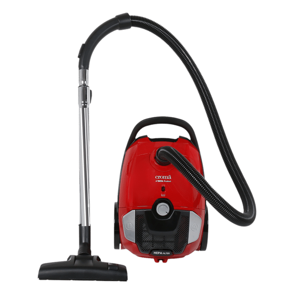 Croma 1600W Dry Vacuum Cleaner with Cyclonic Technology (Reusable Dust Bag, Red)_1