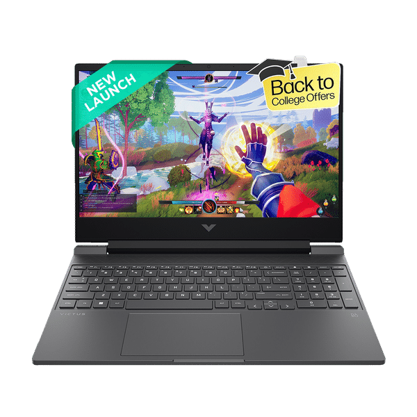 HP Victus Intel Core i7 13th Gen Gaming Laptop (16GB, 512GB SSD, Windows 11 Home, 8GB Graphics, 15.6 inch 144 Hz Full HD IPS Display, NVIDIA GeForce RTX 4060, MS Office 2021, Mica Silver, 2.29 KG)_1