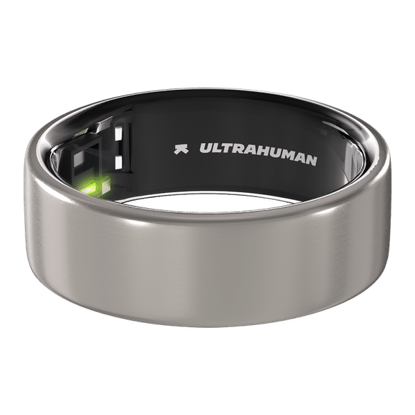Ultrahuman Ring Air Smart Ring with Activity Tracker (Size 10, Upto 100 Meter Water Resistant, Raw Titanium)_1