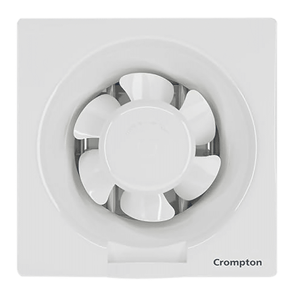 Crompton Brisk Air Plus 6 Inch 150mm Exhaust Fan (Auto Dust Protection Shutters, White)_1