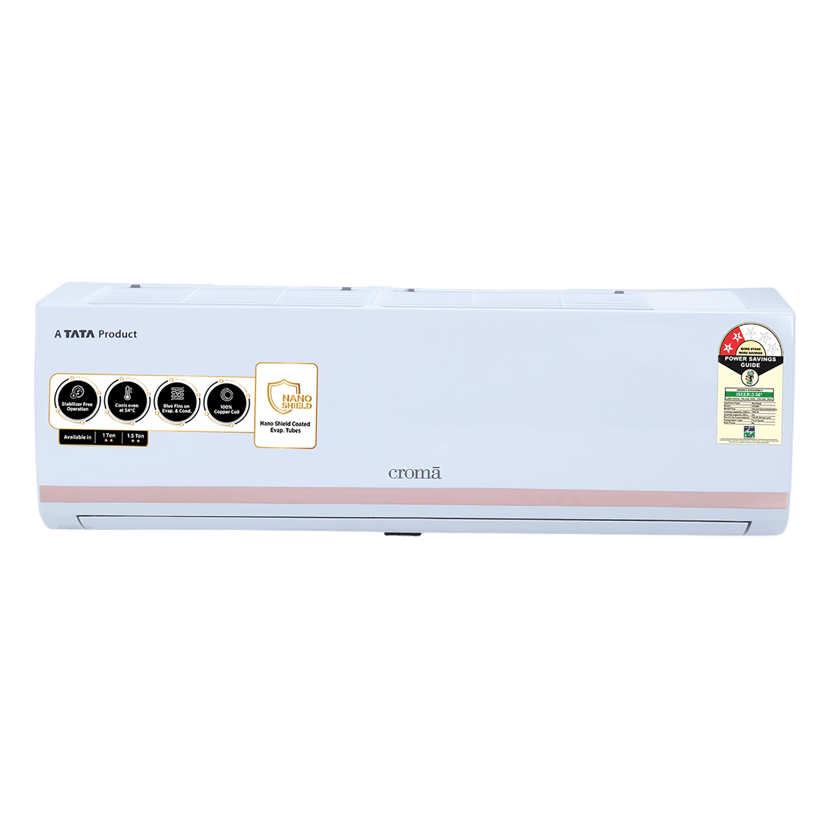 Croma 1.5 Ton 2 Star Split AC (2024 Model, Copper Condenser, Dust Filter, CRLA018SAC283204)