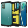 spigen Tough Armor TPU & Polycarbonate Back Case with Stand for SAMSUNG Galaxy Note 20 (Wireless Charging Compatible, Green)_1