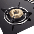 Elica Patio ICT DT773ORG Glass Top 3 Burner Automatic Gas Stove (Round Enamelled Grid, Black/Orange)_4