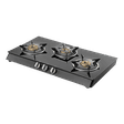 KAFF CTB713B Toughened Glass Top 3 Burner Manual Gas Stove (Heavy Duty Pan Support, Black)_1
