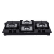 Elica FLEXI HCT 470 DX LOTUS BK Toughened Glass Top 4 Burner Automatic Electric Hob (360 Degree Nozzle Rotation, Black)_1