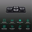 Elica FLEXI HCT 470 DX LOTUS BK Toughened Glass Top 4 Burner Automatic Electric Hob (360 Degree Nozzle Rotation, Black)_3