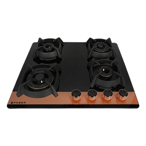 Faber Utopia Pro HT 604 BR CI 4 Burner Automatic Electric Hob (Flame Failure Device, Black)_1