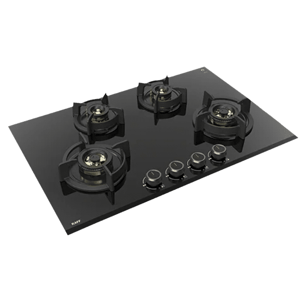 KAFF ASF 784 Tempered Glass Top 4 Burner Automatic Electric Hob (Flame Failure Device, Black)_1