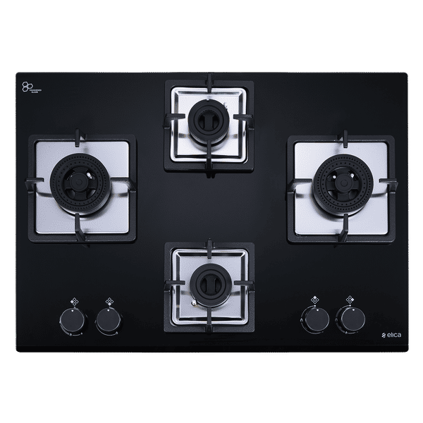 elica FLEXI AB 470 DX DFS 4 Burner Automatic Hob (Battery Operated, Black)_1