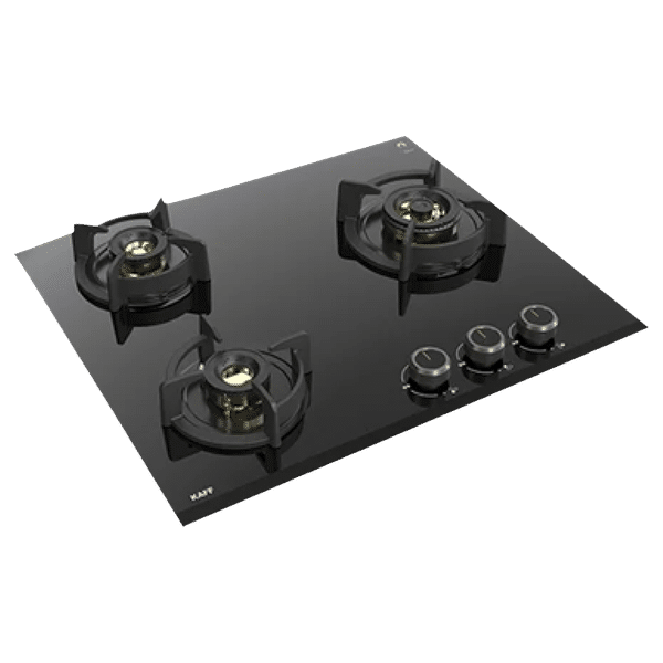 KAFF ASF 603 Tempered Glass Top 3 Burner Automatic Electric Hob (Flame Failure Device, Black)_1