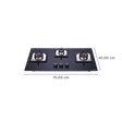 Elica FLEXI FB HCT 375 DX Toughened Glass Top 3 Burner Automatic Electric Hob (Cast Iron Grid, Black)_2