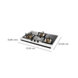 Glen 1073 XL SQ HT DB TR BW77 Toughened Glass Top 3 Burner Automatic Electric Hob (Vitreous Enamelled Pan Support, Black/White)_2
