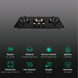 Faber Maxus HT803 CRS BR CI AI Toughened Glass Top 3 Burner Automatic Hob (High Quality Knob, Black)_3