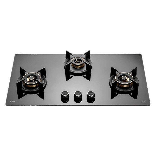 KAFF INF 783 Tempered Glass Top 3 Burner Automatic Electric Hob (Flame Failure Device, Black)_1