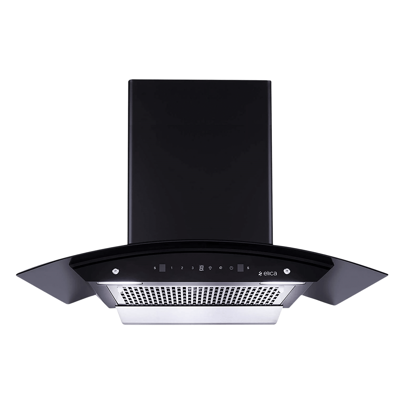 elica WDFL 906 HC MS NR 90cm 1200m3/hr Ducted Auto Clean Wall Mounted Chimney with Touch Control Panel (Black)