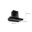 GLEN 6062 BL 90cm 1200m3/hr Ducted Auto Clean Wall Mounted Chimney with Touch Control Panel (Black)_2