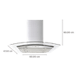 GLEN 6071 EX 60cm 1000m3/hr Ducted Wall Mounted Chimney with Push Button Control (Silver)_2