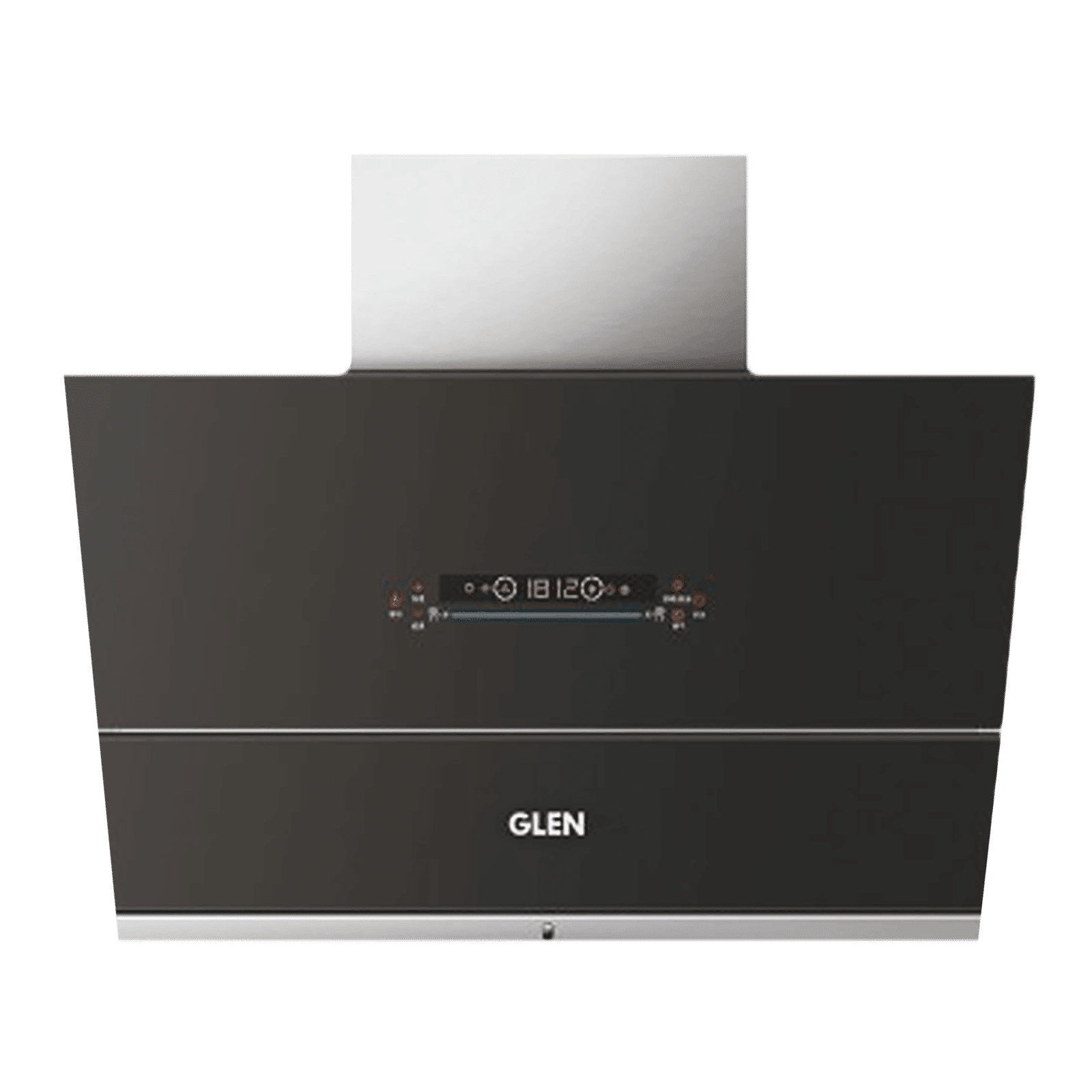 GLEN GL 6074 BL ACLN MS 90cm 1400m3/hr Ducted Auto Clean Wall Mounted Chimney with Touch Control Panel (Black)