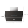 GLEN GL 6074 BL ACLN MS 90cm 1400m3/hr Ducted Auto Clean Wall Mounted Chimney with Touch Control Panel (Black)_2