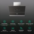 GLEN GL 6074 BL ACLN MS 90cm 1400m3/hr Ducted Auto Clean Wall Mounted Chimney with Touch Control Panel (Black)_3