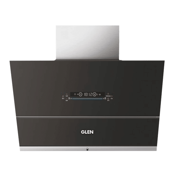 GLEN GL 6074 BL ACLN MS 75cm 1400m3/hr Ducted Auto Clean Wall Mounted Chimney with Touch Control Panel (Black)_1