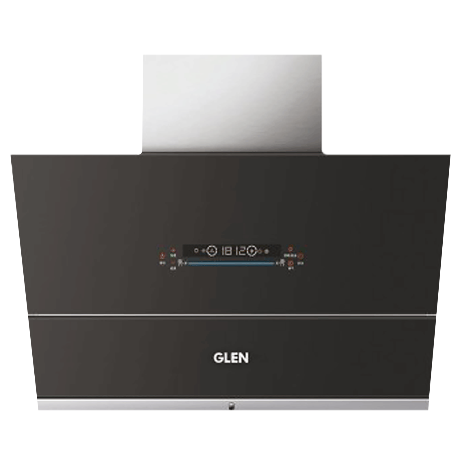 GLEN GL 6074 BL ACLN MS 60cm 1400m3/hr Ducted Auto Clean Wall Mounted Chimney with Touch Control Panel (Black)