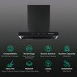 FABER HOOD CYGNUS IN 3D HC SC FL BK 60cm 1350m3/hr Ducted Auto Clean Wall Mounted Chimney with Odor Sensor (Black)_3
