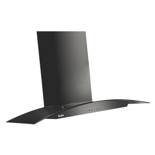 GLEN Zest 90cm 1250m3/hr Ductless Wall Mounted Chimney with Touch Controls (Black)_1