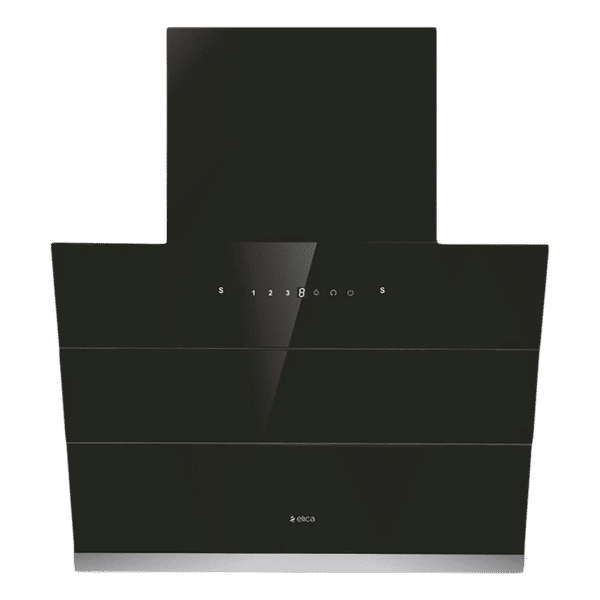 elica EFL S 601 HAC VMS 60cm 1100m3/hr Ducted Auto Clean Wall Mounted Chimney with Touch Control Panel (Black)_1