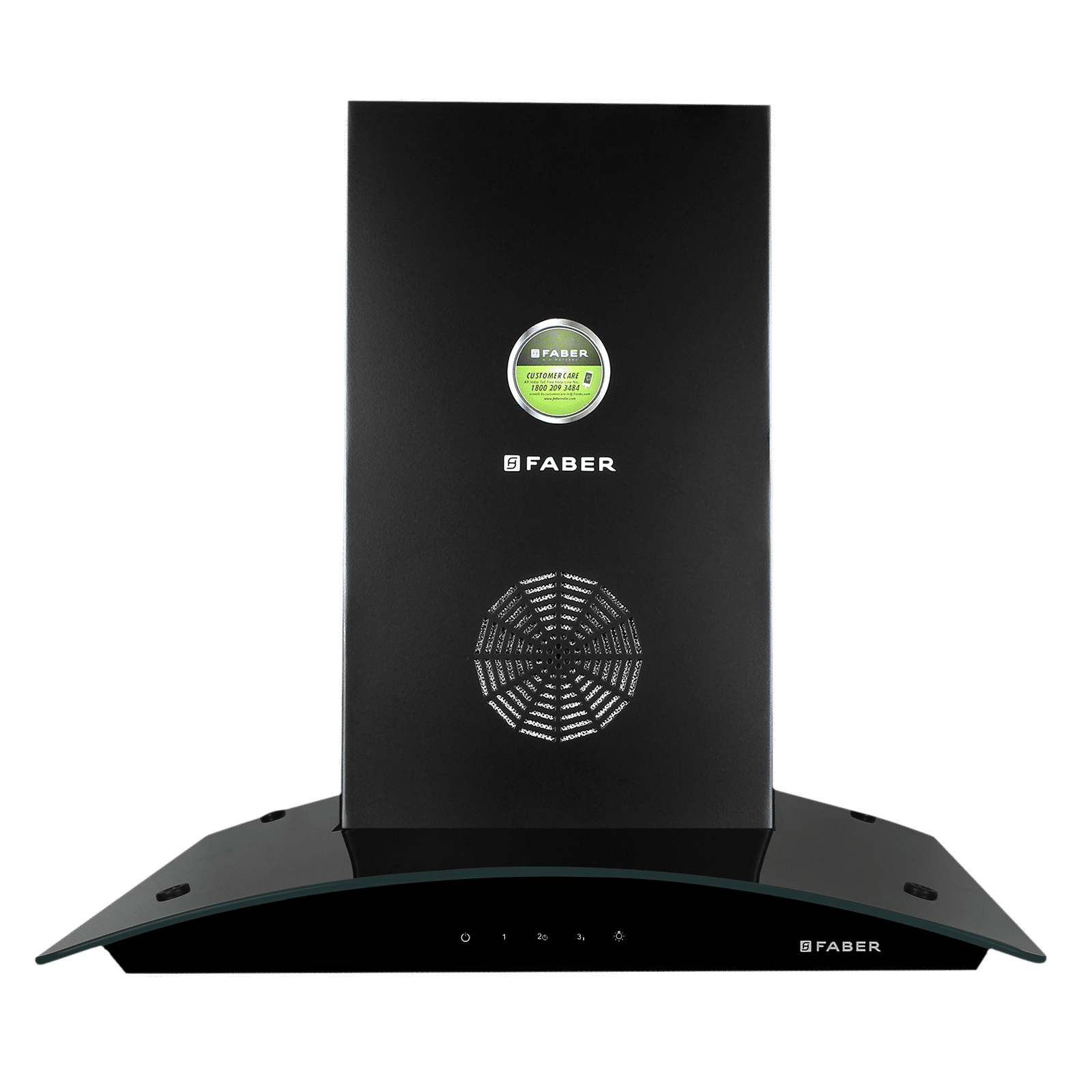 FABER FEEL 3D PLUS MAX T2S2 BK TC 60cm 1350m3/hr Ductless Auto Clean Wall Mounted Chimney with Touch Control Panel (Black)