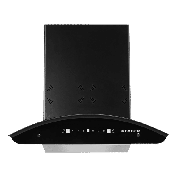 FABER HOOD ELLORA 3D IN HC SC BF BK 60cm 1400m3/hr Ductless Auto Clean Wall Mounted Chimney with Baffle Filter (Black)_1