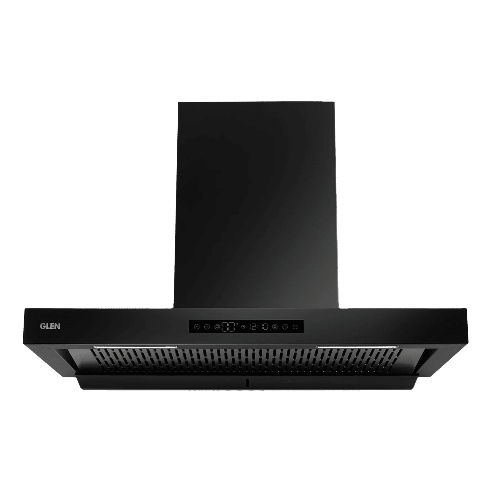 GLEN 6053 BL BLDC 90cm 1400m3/hr Ducted Auto Clean Wall Mounted Chimney with Touch Control Panel (Black)