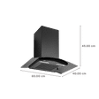 KAFF MAX BF 60cm 1000m3/hr Ducted Auto Clean Wall Mounted Chimney with Soft Push Control (Black)_2
