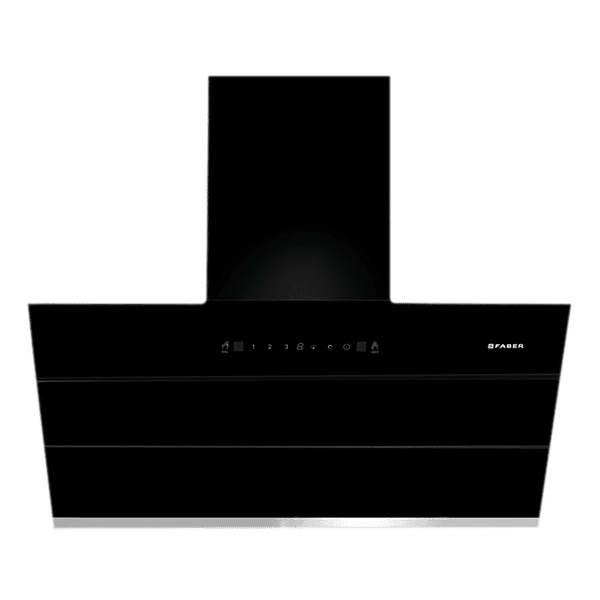 FABER ZENITH FL SC AC BK 90cm 1350m3/hr Ducted Auto Clean Wall Mounted Chimney with Touch Control (Black)_1