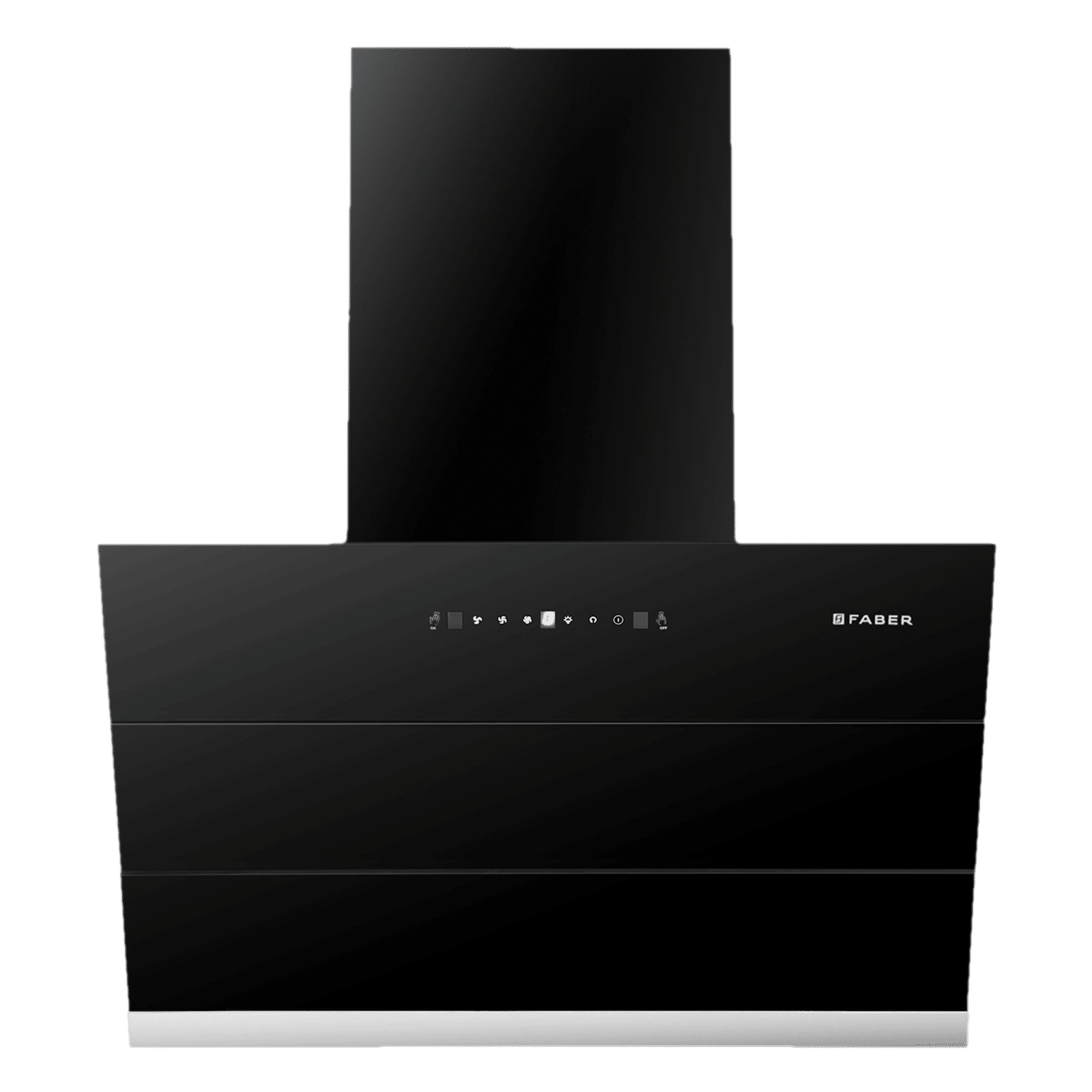 FABER ZENITH FL SC AC BK 60cm 1350m3/hr Ducted Auto Clean Wall Mounted Chimney with Touch Control (Black)