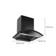 KAFF MARINA DHC 90cm 1080m3/hr Ducted Auto Clean Wall Mounted Chimney with Soft Push Control (Black)_2