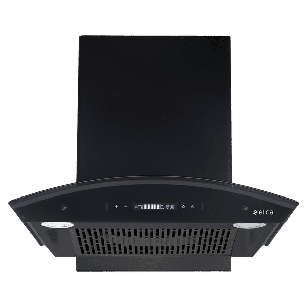 elica BLDC FLCG 600 HAC LTW MS NERO 60cm 1400m3/hr Ducted Auto Clean Wall Mounted Chimney with Touch Control Panel (Black)_1