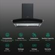 elica WDAT HAC 60 MS BLDC NERO 60cm 1425m3/hr Ducted Wall Mounted Chimney with Durable Design (Black)_3