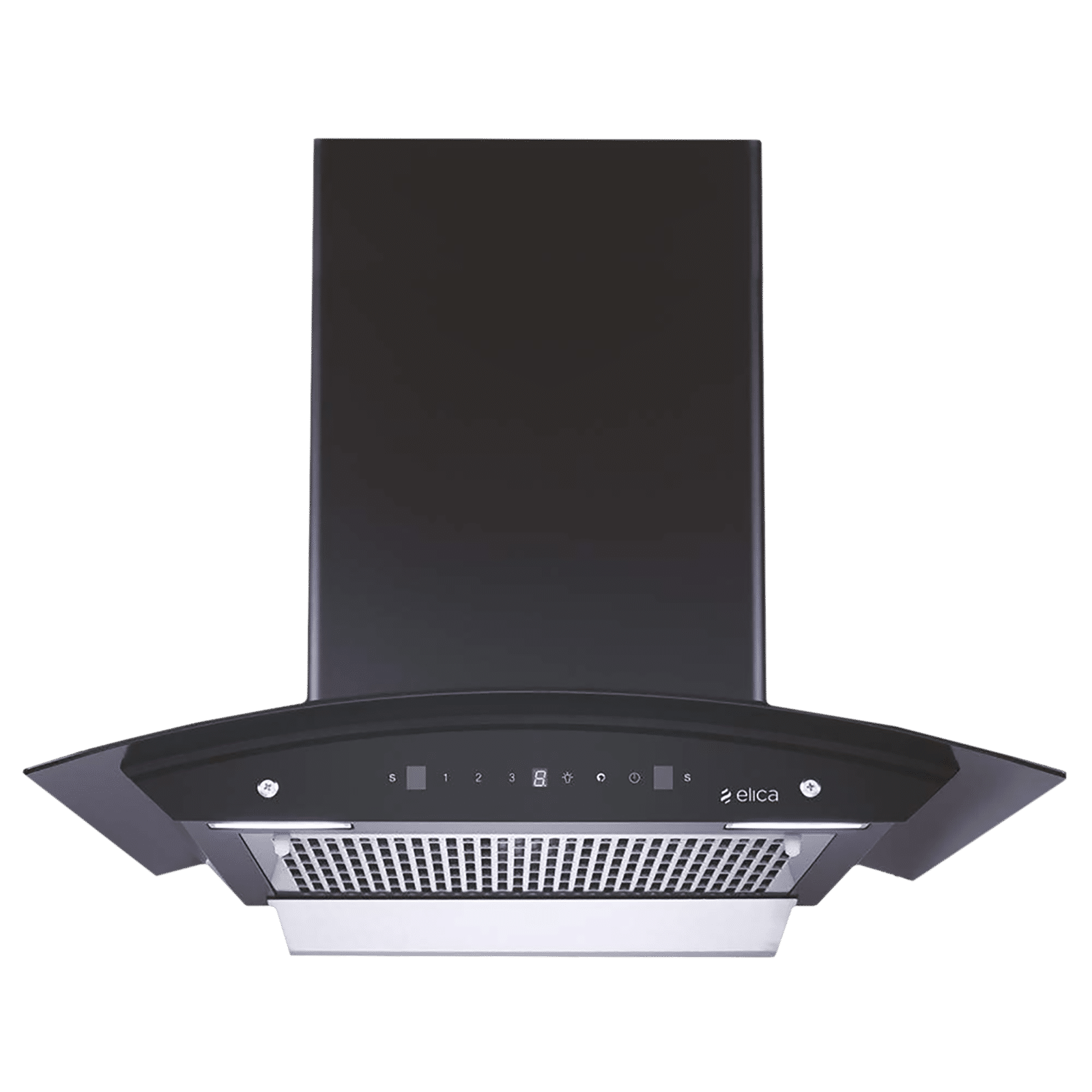 elica WDFL 606 HAC MS NERO 60cm 1200m3/hr Ducted Auto Clean Wall Mounted Chimney with Touch Control Panel (Black)