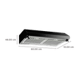 FABER RUBY XL TC BK 60cm 700m3/hr Ducted Wall Mounted Chimney with Touch Control Panel (Black)_2